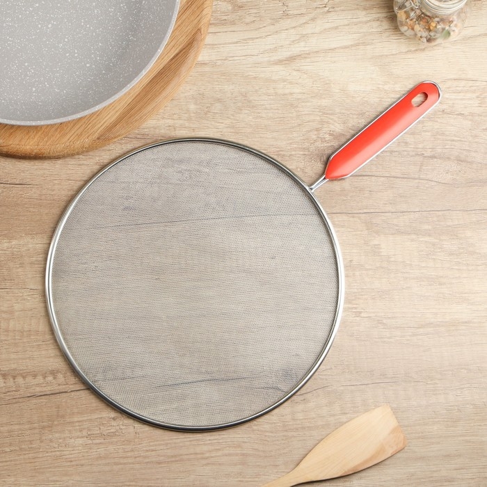 Экран от брызг Доляна, d=24,5 см, с ручкой Экран от брызг Доляна, d=24,5 см, с ручкой