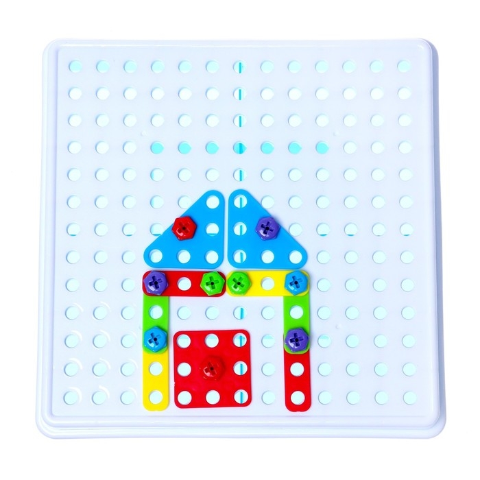 Конструктор «Болтовая мозаика: Транспорт», с отвёрткой и основанием, 96 деталей Конструктор «Болтовая мозаика: Транспорт», с отвёрткой и основанием, 96 деталей