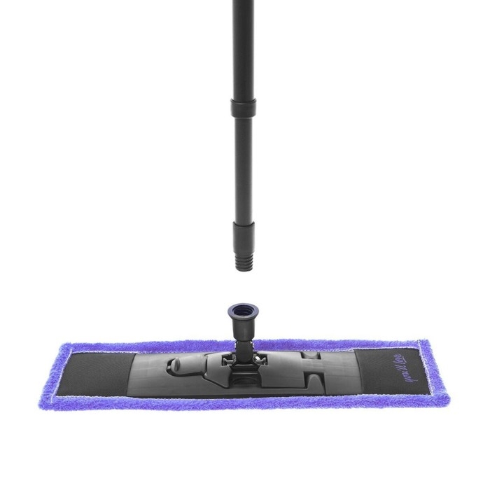 Швабра с насадкой, насадка 42х13.5 см,телескопическая ручка 84-150 см, из микроволокна Швабра с насадкой, насадка 42х13.5 см,телескопическая ручка 84-150 см, из микроволокна