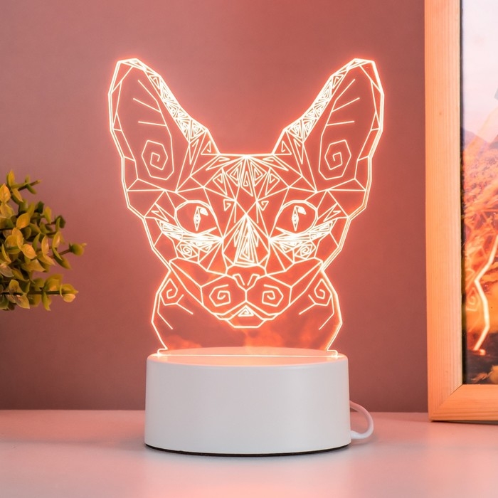 Светильник Светильник "Сфинкс" LED белый 11х9,5х13 см