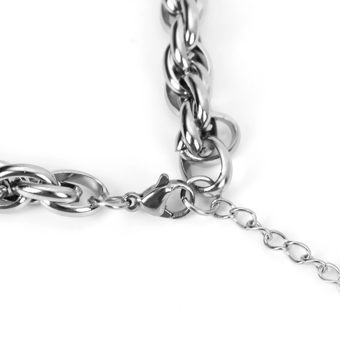 Цепь «Гладиатор» спиральное плетение, цвет серебро, 50 см Цепь «Гладиатор» спиральное плетение, цвет серебро, 50 см