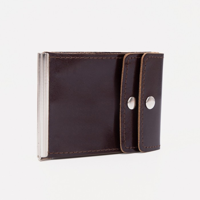 Зажим для купюр, цвет коричневый