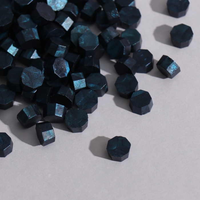 Сургуч в гранулах Сургуч в гранулах "Синий" перламутр набор 100 капсул