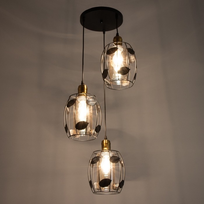 Светильник BayerLux Светильник BayerLux "Лаура" 3хE27 40Вт черный 32х32х100 см