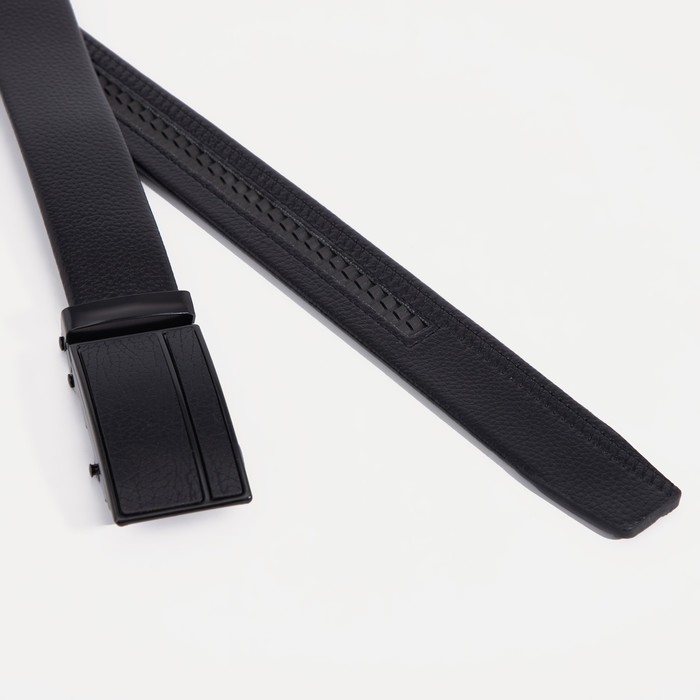 Ремень мужской, ширина 3.5 см, пряжка автомат МИКС, цвет чёрный Ремень мужской, ширина 3.5 см, пряжка автомат МИКС, цвет чёрный