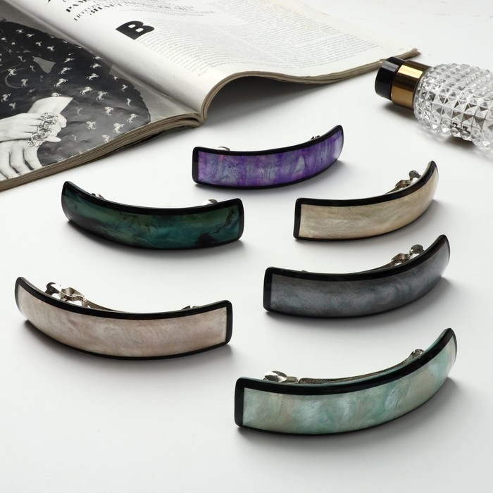 Заколка-автомат для волос Заколка-автомат для волос "Авиор" буря красок, 9 см, микс