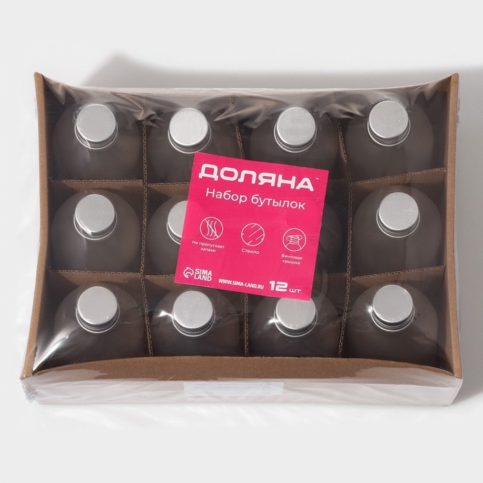 Набор стеклянных баночек для специй с металлической крышкой Доляна «Аква», 150 мл, 5,5×11,5 см, 12 шт Набор стеклянных баночек для специй с металлической крышкой Доляна «Аква», 150 мл, 5,5×11,5 см, 12 шт