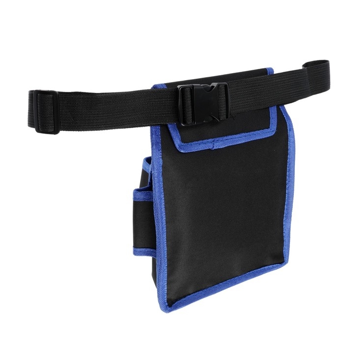 Сумка-пояс для инструментов ТУНДРА, одинарная, 2 кармана. 5 петлей Сумка-пояс для инструментов ТУНДРА, одинарная, 2 кармана. 5 петлей