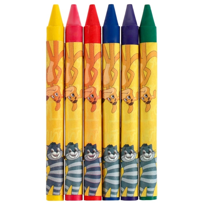 Восковые мелки Восковые мелки "Простоквашино" набор 6 цветов