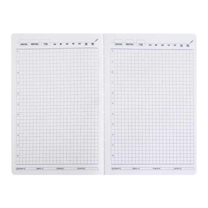 Ежедневник недатированный BOSS А5, 140 листов в клетку, с ручкой, обложка ПВХ, МИКС Ежедневник недатированный BOSS А5, 140 листов в клетку, с ручкой, обложка ПВХ, МИКС