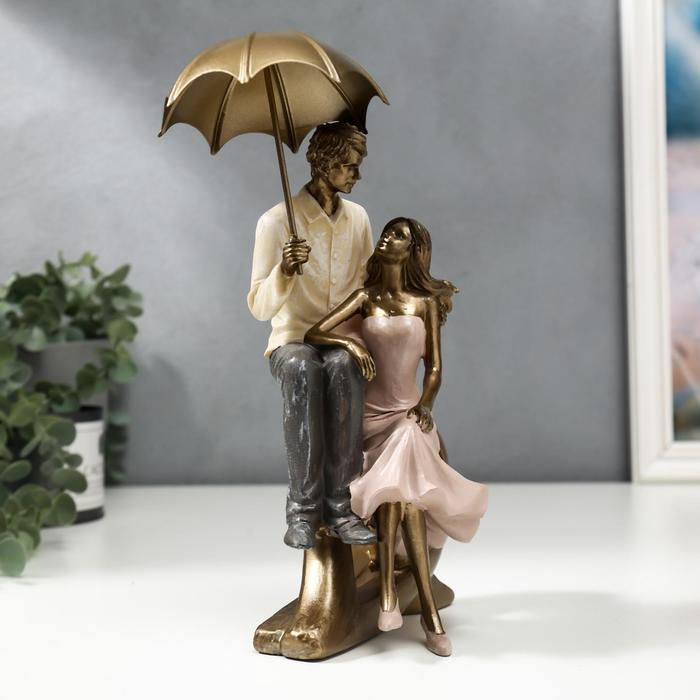 Сувенир полистоун Сувенир полистоун "Пара на сердце под зонтом" 22,5х11х14,5 см