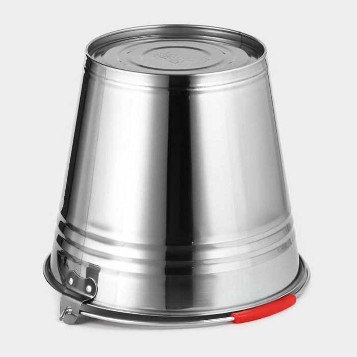 Ведро из нержавеющей стали с крышкой, 8 л, d=28 см, AISI 201 Ведро из нержавеющей стали с крышкой, 8 л, d=28 см, AISI 201