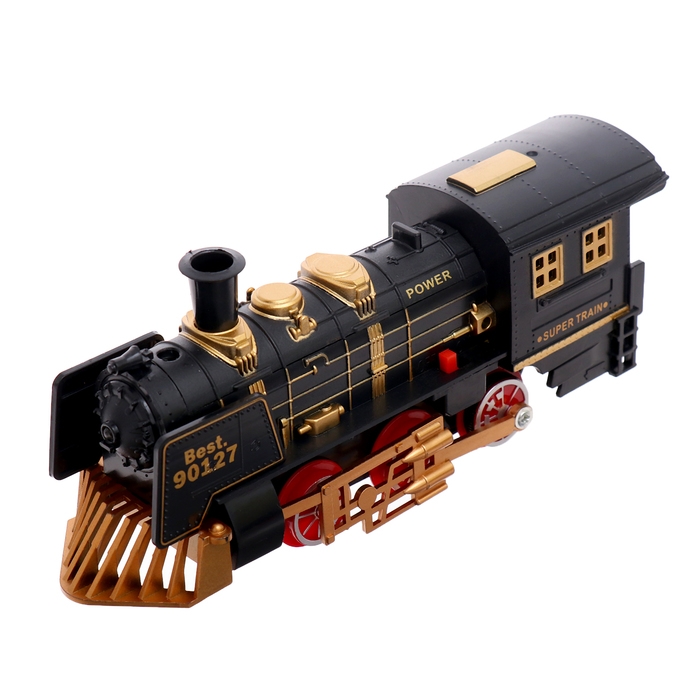 Железная дорога «Винтаж», 2 состава в комплекте, свет и звук, работает от батареек Железная дорога «Винтаж», 2 состава в комплекте, свет и звук, работает от батареек