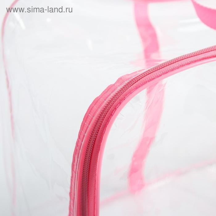 Сумка в роддом «Лебеди», размер 50х31 см, до 10 кг., цвет прозрачный/розовый, Mum&Baby Сумка в роддом «Лебеди», размер 50х31 см, до 10 кг., цвет прозрачный/розовый, Mum&Baby