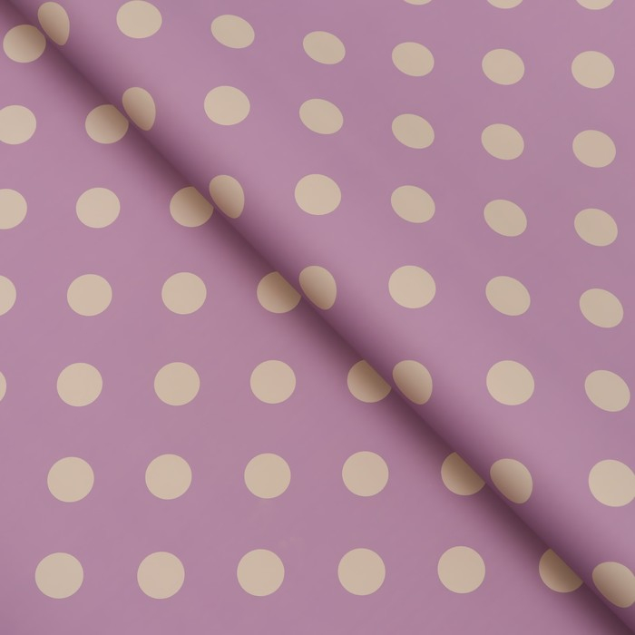Пленка двухсторонняя Пленка двухсторонняя "Горох крупный", сиреневый 0,58 х 10 м