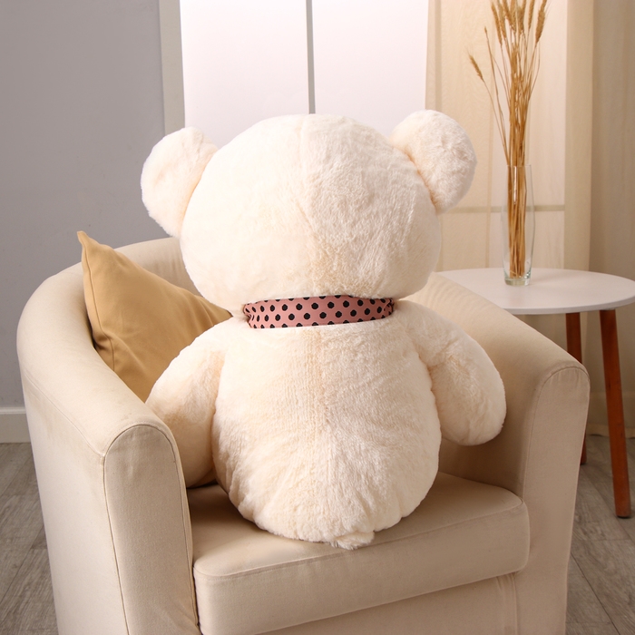 Мягкая игрушка «Мишка», с бантом в горошек, 100 см, цвет белый Мягкая игрушка «Мишка», с бантом в горошек, 100 см, цвет белый