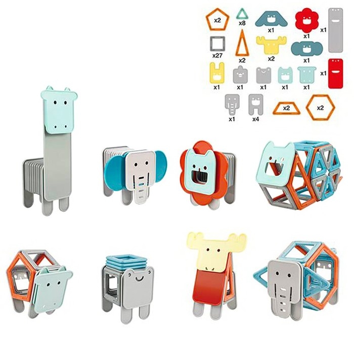 Конструктор магнитный «Цветные магниты», 60 деталей Конструктор магнитный «Цветные магниты», 60 деталей