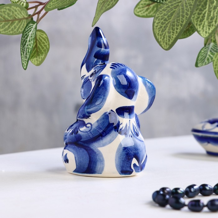 Сувенир «Слон циркач», 13 см, гжель