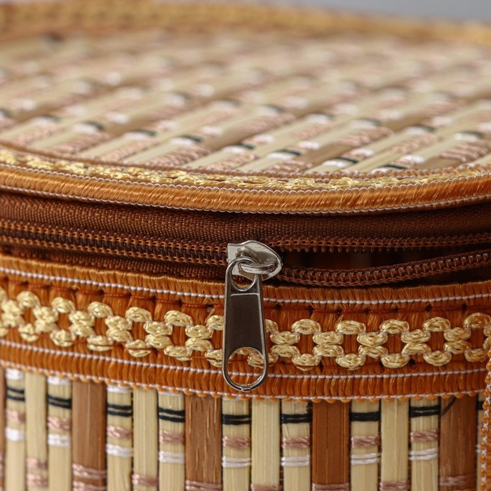 Корзина для хранения Доляна Nature, 14×14×13, бамбук Корзина для хранения Доляна Nature, 14×14×13, бамбук