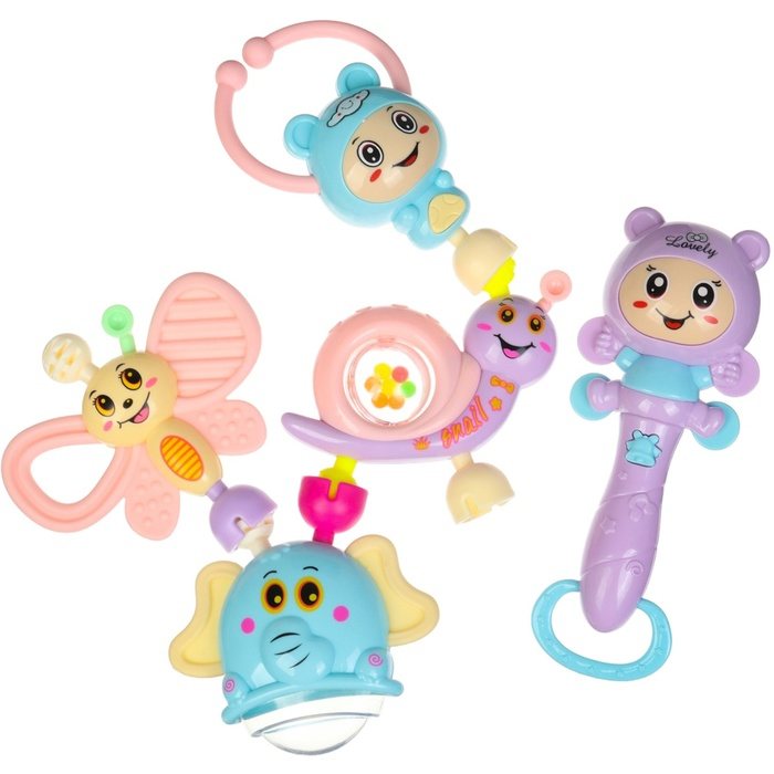 Набор погремушек «Собери меня», 5 шт., нежные цвета, Крошка Я Набор погремушек «Собери меня», 5 шт., нежные цвета, Крошка Я