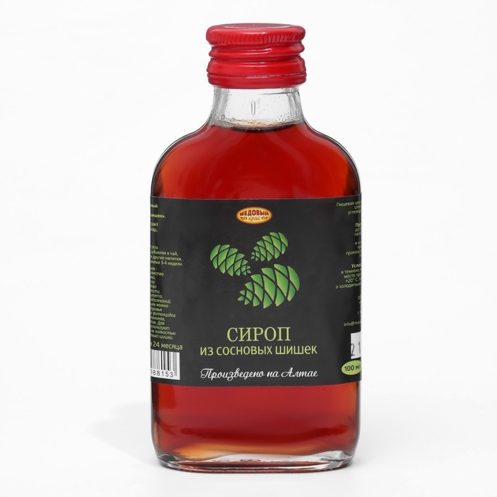 Сироп из молодых сосновых шишек, 100 мл, стекло Сироп из молодых сосновых шишек, 100 мл, стекло