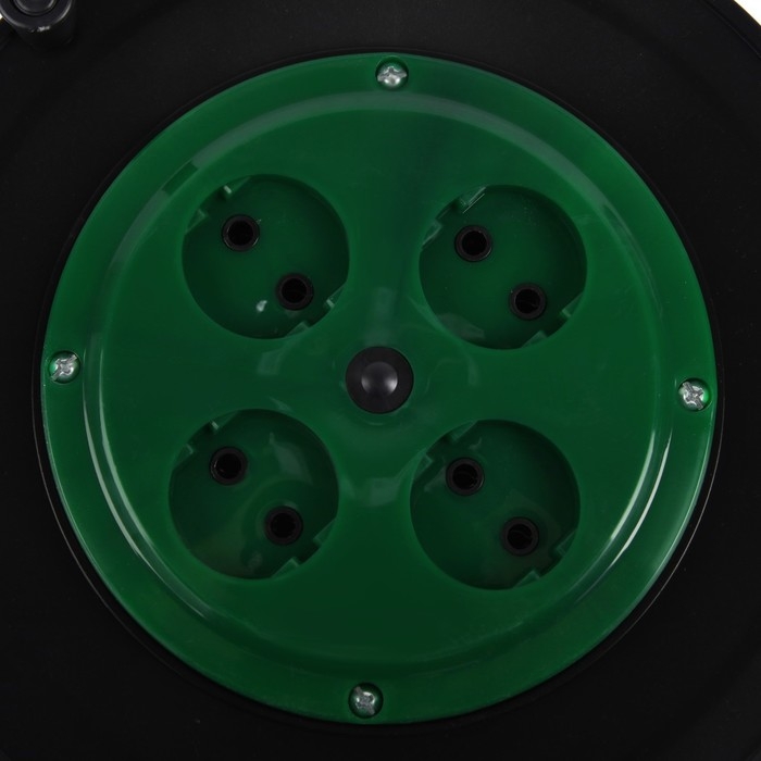 Катушка 4 розетки, б/з, IP20, 16 А, УХЛ2, зеленая Катушка 4 розетки, б/з, IP20, 16 А, УХЛ2, зеленая