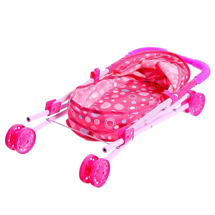 Коляска универсальная для кукол, со светом, металлический каркас Коляска универсальная для кукол, со светом, металлический каркас