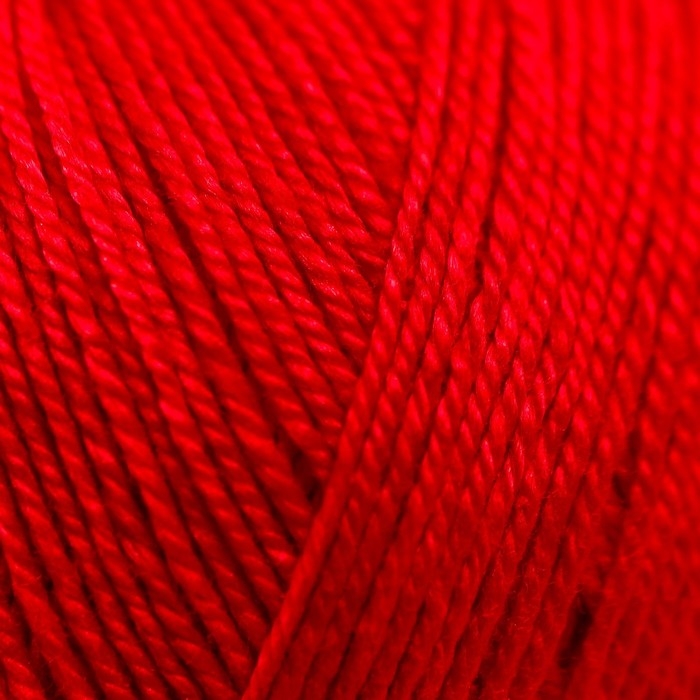 Пряжа "Ажурная" 100% мерсеризованный хлопок 280м/50гр (88-Красный мак)