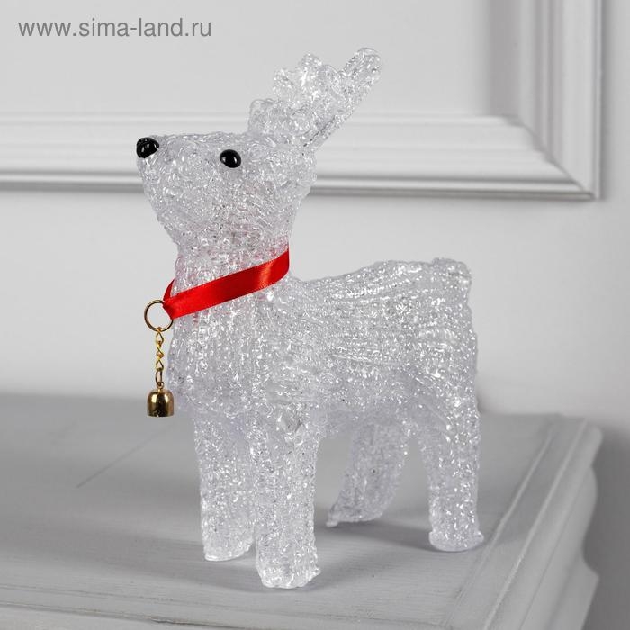 Светодиодная фигура «Олень с колокольчиком» 15 × 23 × 8 см, акрил, 12 LED, батарейки ААх2 (не в комплекте), свечение мульти (RGB) Светодиодная фигура «Олень с колокольчиком» 15 × 23 × 8 см, акрил, 12 LED, батарейки ААх2 (не в комплекте), свечение мульти (RGB)