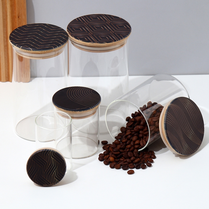 Банка для хранения сыпучих продуктов и круп &laquo;Геометрия&raquo;, 100 мл