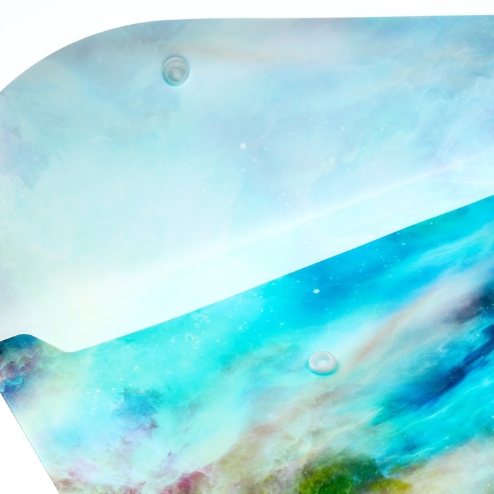 Папка-конверт Папка-конверт "Космос" на кнопке А4, 350 мкр, 3D