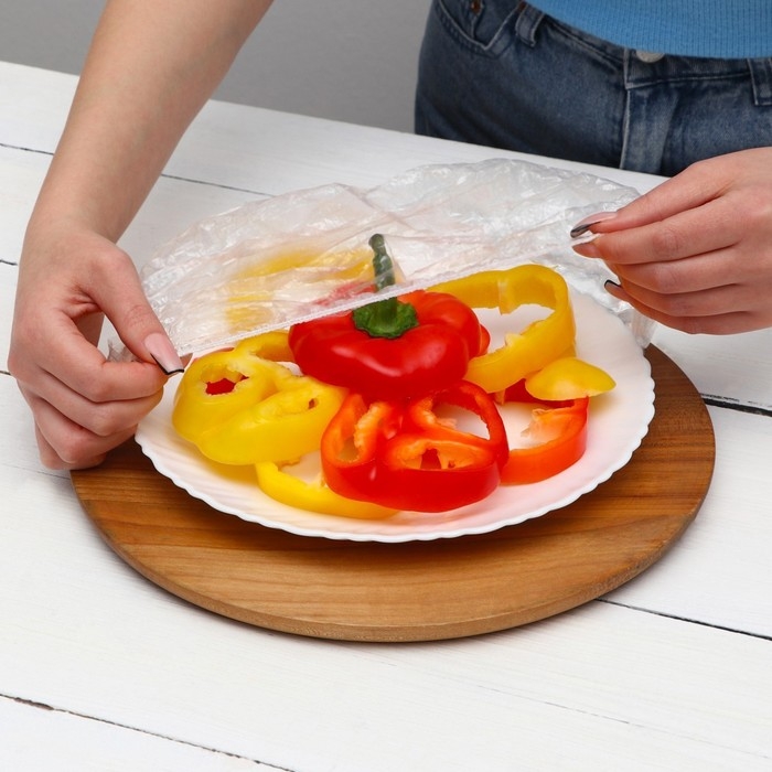 Набор пакетов для сохранения свежести продуктов с резинкой,  Ø до 49 см, 50шт Набор пакетов для сохранения свежести продуктов с резинкой,  Ø до 49 см, 50шт