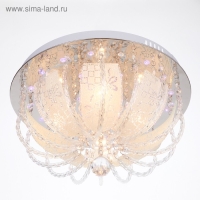 Люстра с ПДУ "Кассия" 4х40Вт E27+RGB хром 40х40х26 см BayerLux