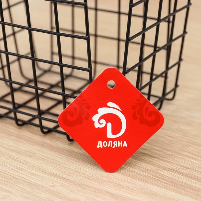 Полка с держателем для полотенец Доляна, 6 крючков, цвет чёрный Полка с держателем для полотенец Доляна, 6 крючков, цвет чёрный