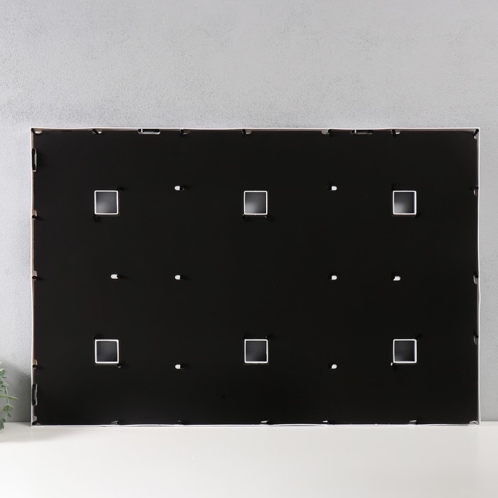 Фоторамка пластик на 24 фото 10х15 "Большая семья" белая 85х3х57 см