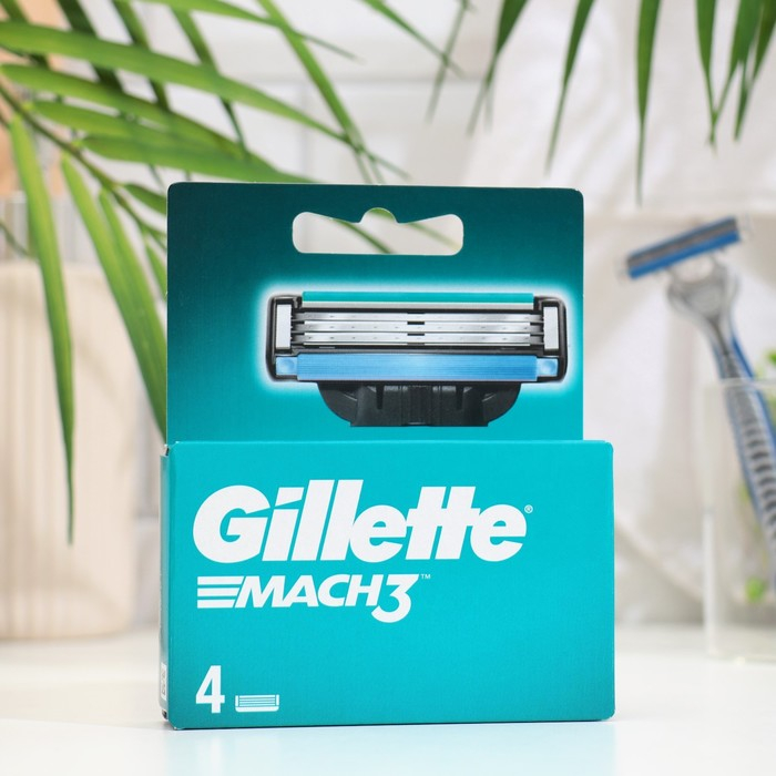 Сменные кассеты Gillette Mach3, 3 лезвия, 4 шт Сменные кассеты Gillette Mach3, 3 лезвия, 4 шт