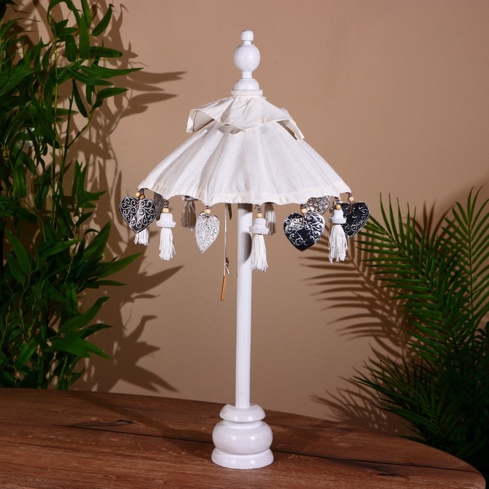 Сувенир интерьерный  Сувенир интерьерный "Зонтик" белый 60 см