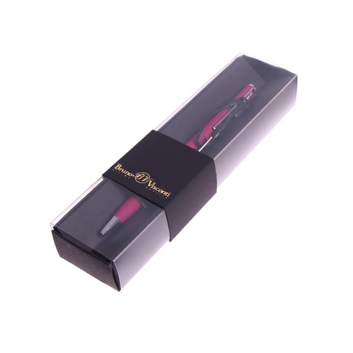 Ручка шариковая поворотная, 0.7 мм, Bruno Visconti Palermo, стержень синий, бордовый металлический корпус, в футляре Ручка шариковая поворотная, 0.7 мм, Bruno Visconti Palermo, стержень синий, бордовый металлический корпус, в футляре