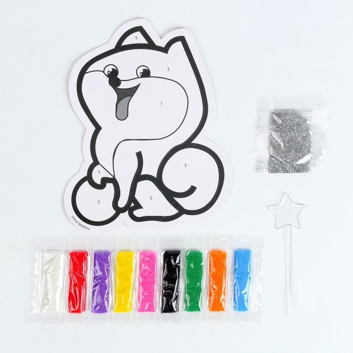 Набор для творчества. Фреска фигурная «Собачка» Набор для творчества. Фреска фигурная «Собачка»