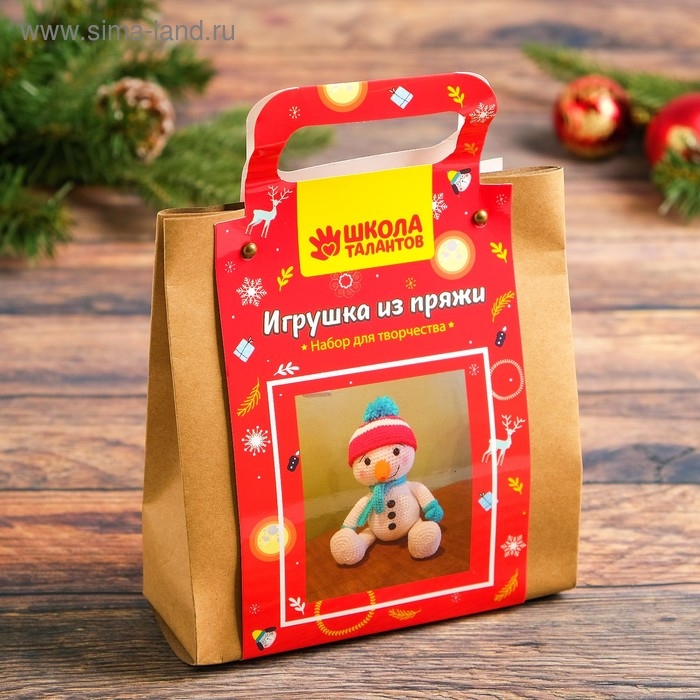 Набор для создания игрушки из пряжи «Снеговичок в шапочке» Набор для создания игрушки из пряжи «Снеговичок в шапочке»