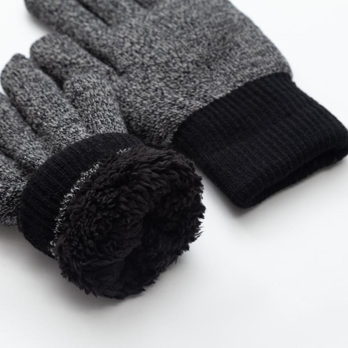 Перчатки мужские MINAKU  Перчатки мужские MINAKU "Меланж", р.8-9, цв.черный