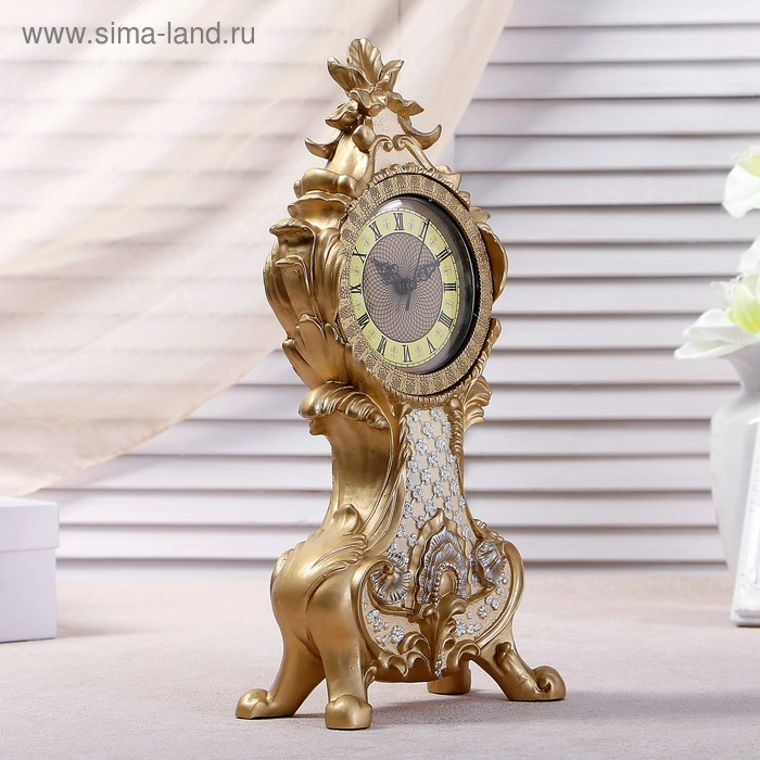 Часы настольные интерьерные каминные Часы настольные интерьерные каминные "Рококо", 38 х 17.5 х 10 см, d-10 см 3940763