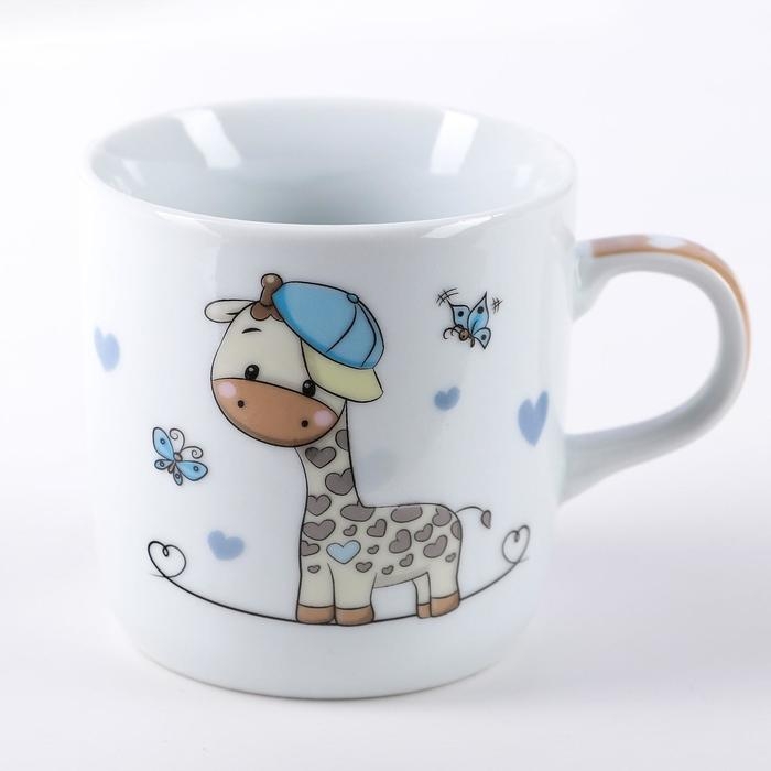 Набор детской посуды из керамики Доляна «Жирафик», 3 предмета: кружка 230 мл, миска 400 мл, тарелка d=18 см Набор детской посуды из керамики Доляна «Жирафик», 3 предмета: кружка 230 мл, миска 400 мл, тарелка d=18 см