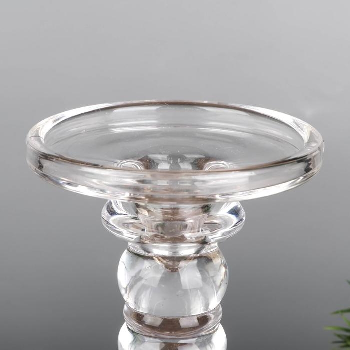 Подсвечник стекло на 1 свечу Подсвечник стекло на 1 свечу "Нео" прозрачный 24х11х11 см