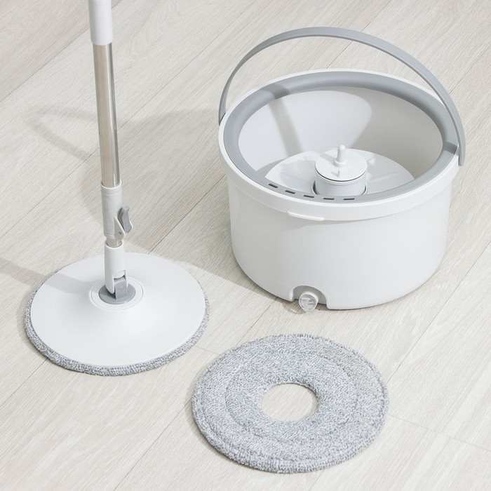 Швабра с отжимом и ведро, насадка из микрофибры, компактный Швабра с отжимом и ведро, насадка из микрофибры, компактный