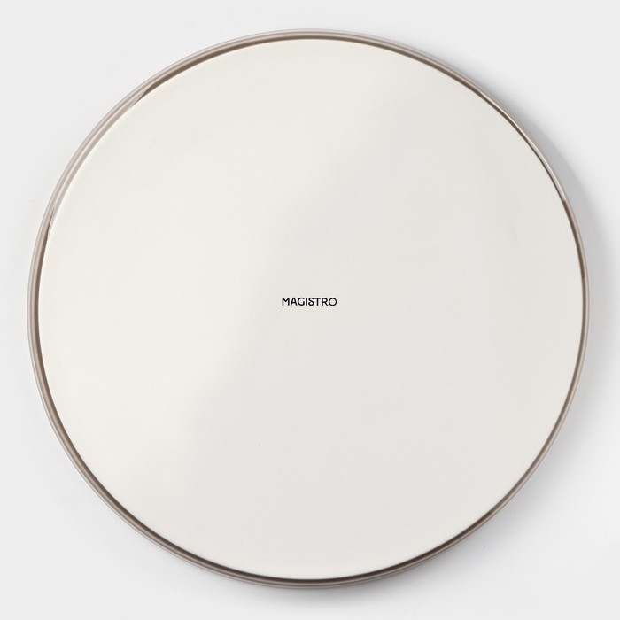 Тарелка фарфоровая с бортиком Magistro «Церера», d=25,5 см, цвет коричневый Тарелка фарфоровая с бортиком Magistro «Церера», d=25,5 см, цвет коричневый