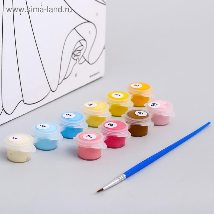 Картина по номерам для детей, 20х30 см, Принцессы