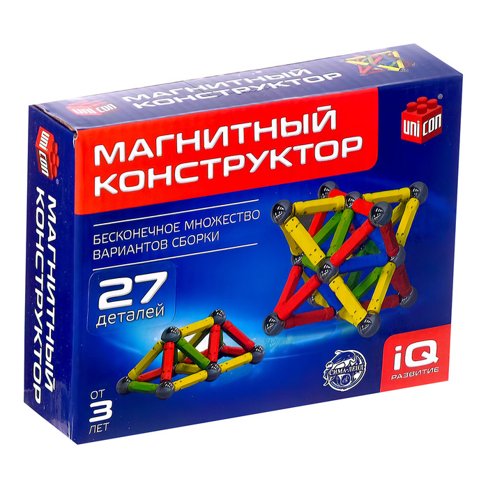 Магнитный конструктор, 27 деталей Магнитный конструктор, 27 деталей