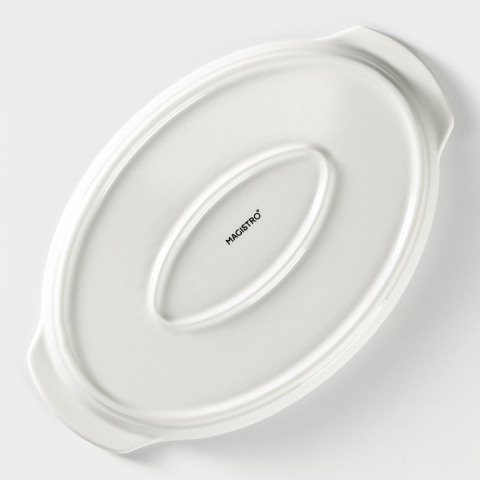 Блюдо фарфоровое для запекания Magistro «Бланш», 28×18×2,5 см, цвет белый Блюдо фарфоровое для запекания Magistro «Бланш», 28×18×2,5 см, цвет белый