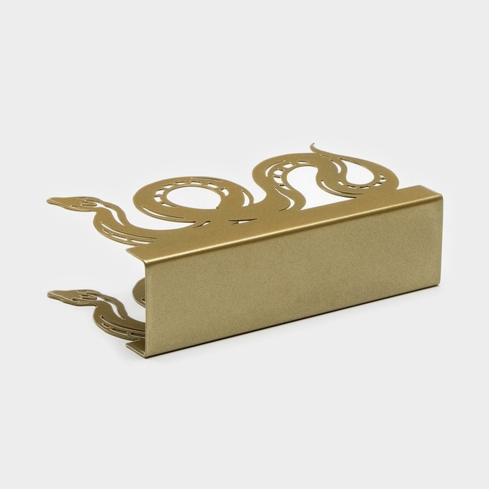 Салфетница Magistro «Змея», 14×4×8,5 см, цвет золотой Салфетница Magistro «Змея», 14×4×8,5 см, цвет золотой